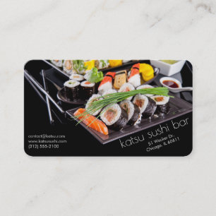sushi bar restaurant business card