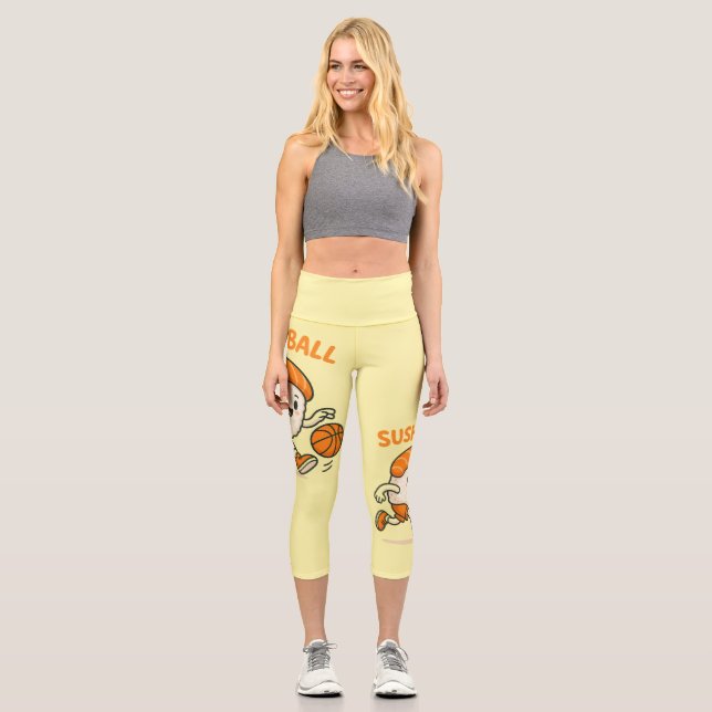 Sushi Basketball Energy Capri Leggings (Front)