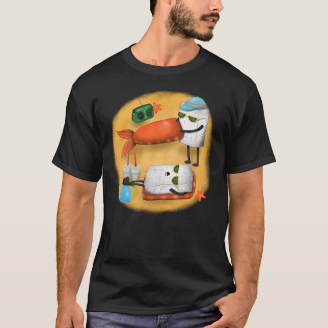 Sushi beach vacation T-Shirt (Front)