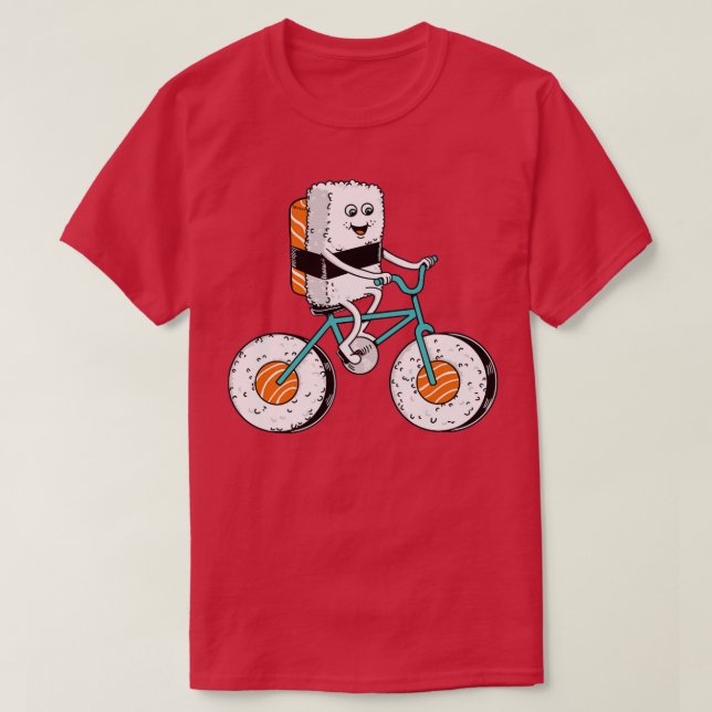 Sushi Bicycle T-Shirt (Design Front)