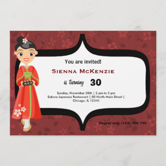 Sushi Birthday Invitation