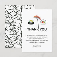 Sushi Birthday Party Modern Personalised