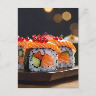 sushi bokeh postcard