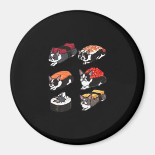 Sushi Boston Terrier Premium T-Shirt Magnet