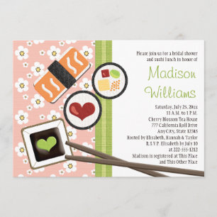 Sushi Bridal Shower Invitations