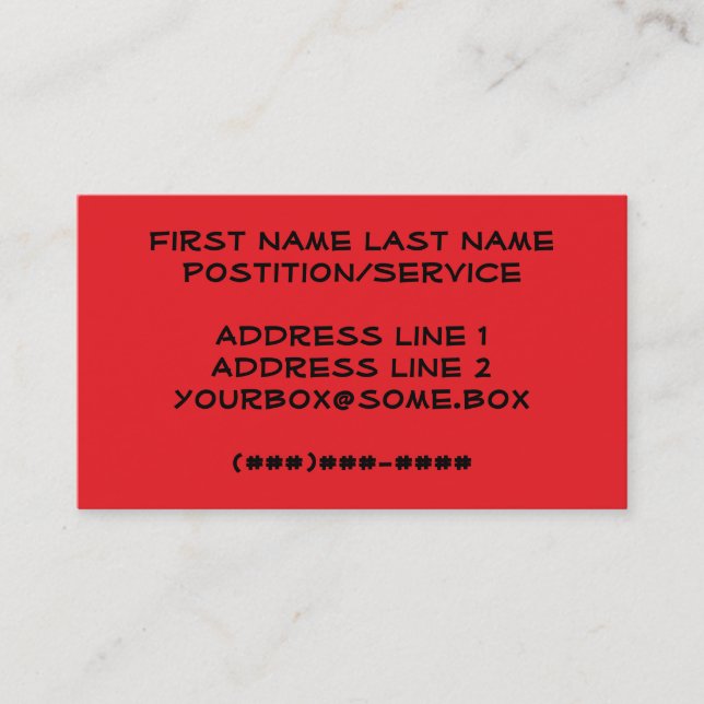 Sushi Business Card (Front)