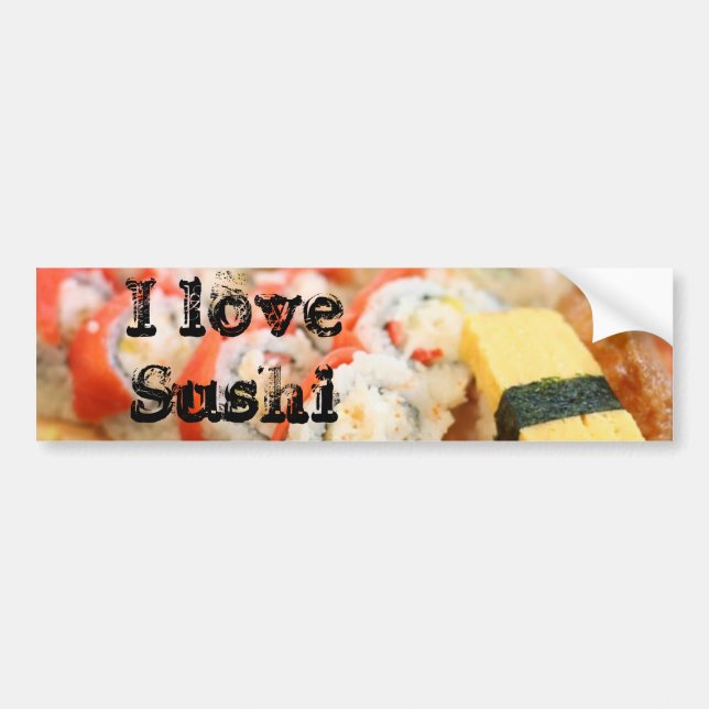 sushi-california-04, I love Sushi Bumper Sticker (Front)