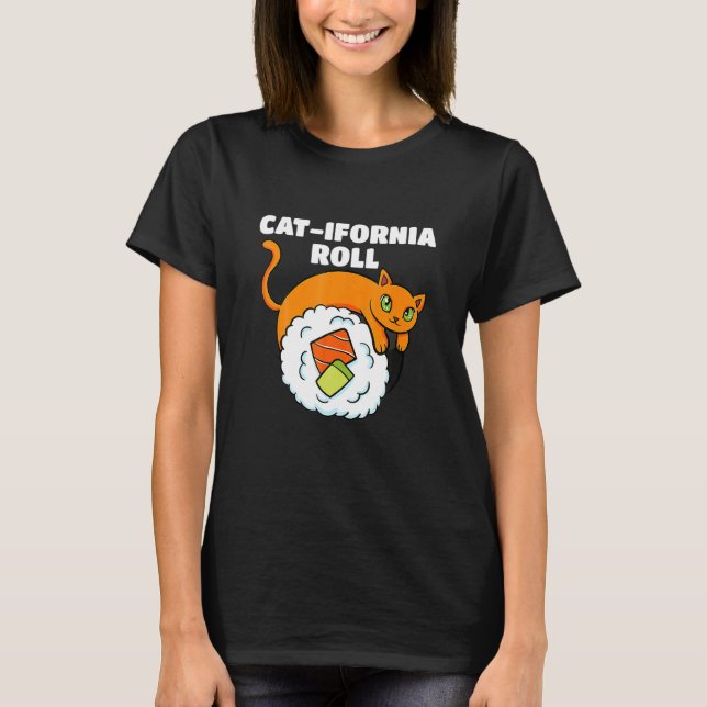 Sushi California Roll Japanese Dish Cuisine Itame  T-Shirt (Front)
