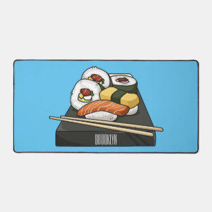 Sushi cartoon illustration  desk mat
