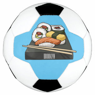Sushi cartoon illustration football
