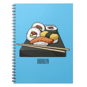 Sushi cartoon illustration notebook
