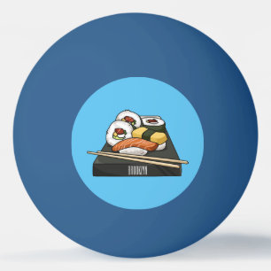 Sushi cartoon illustration  ping pong ball