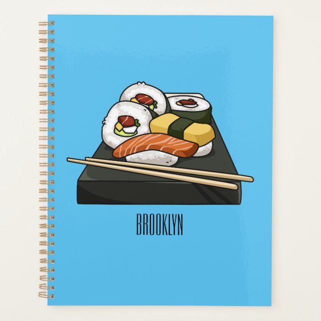 Sushi cartoon illustration  planner (Front)