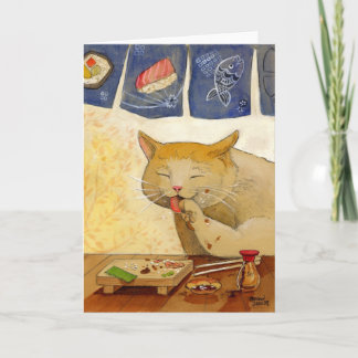 Sushi Cat  "All Done!" Card