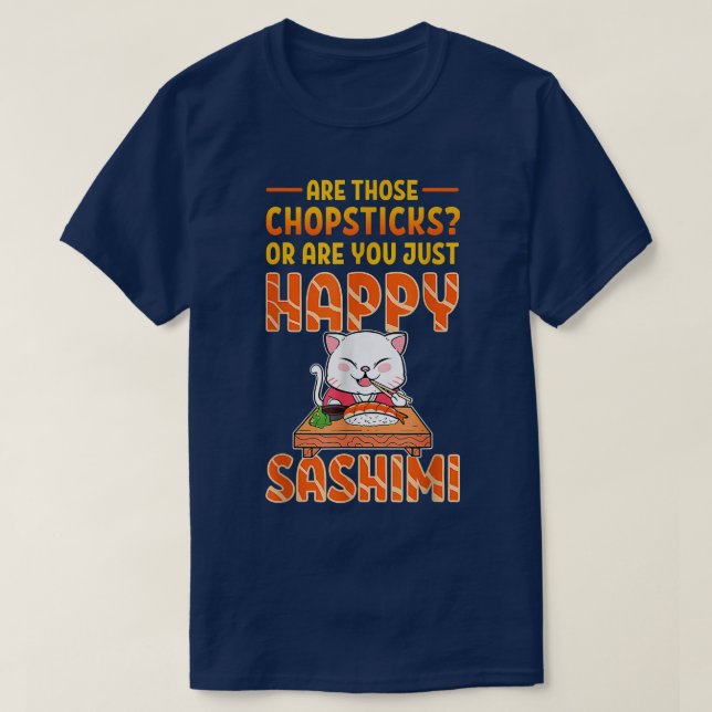 Sushi Cat Anime Merch Manga Cosplay Japanese Food  T-Shirt (Design Front)