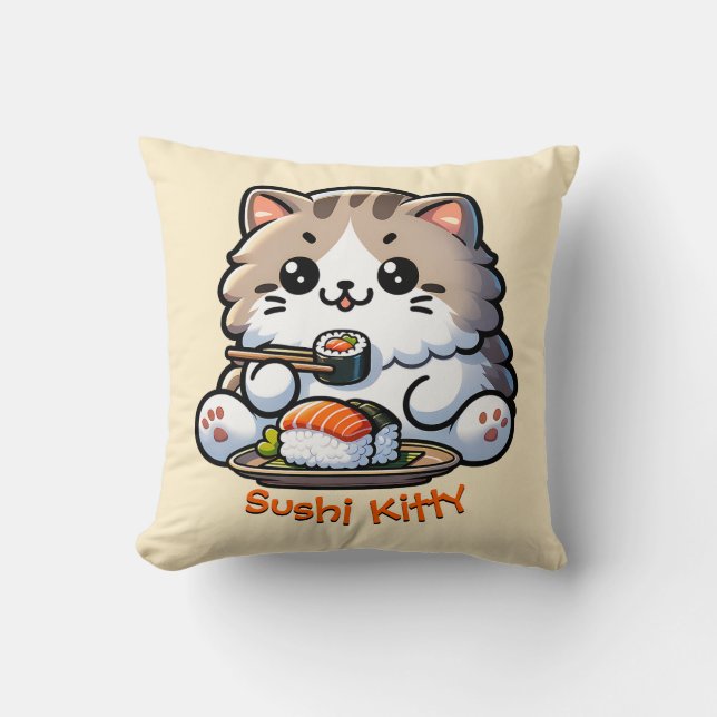 Sushi Cat Cushion (Front)