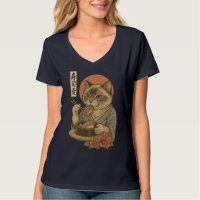 Sushi Cat – Elegant Japanese Style Cat Eating Sush