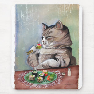 Sushi Cat Fancy Feast Mouse Mat