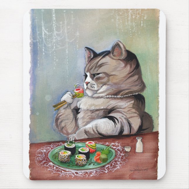 Sushi Cat Fancy Feast Mouse Mat (Front)