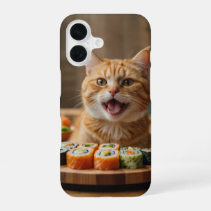 Sushi Cat Feast iPhone 16 Case
