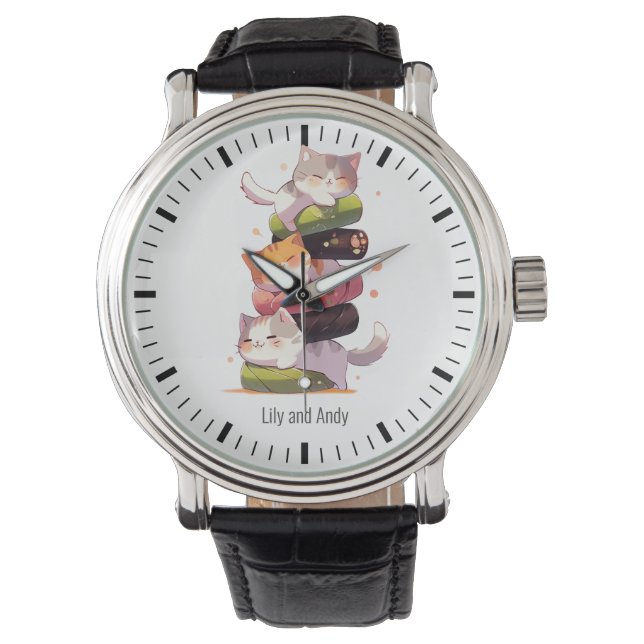 Sushi Cat Miaw | Japanese Anime Style Watch (Front)
