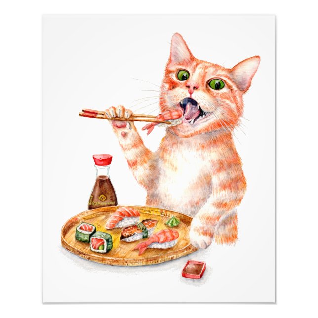 Sushi Cat Photo Print (Front)