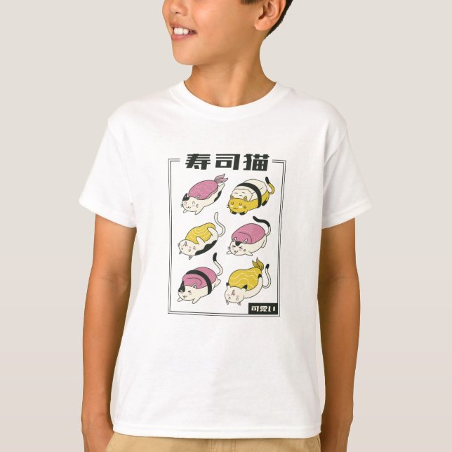 Sushi Cat Rolls T-Shirt (Front)