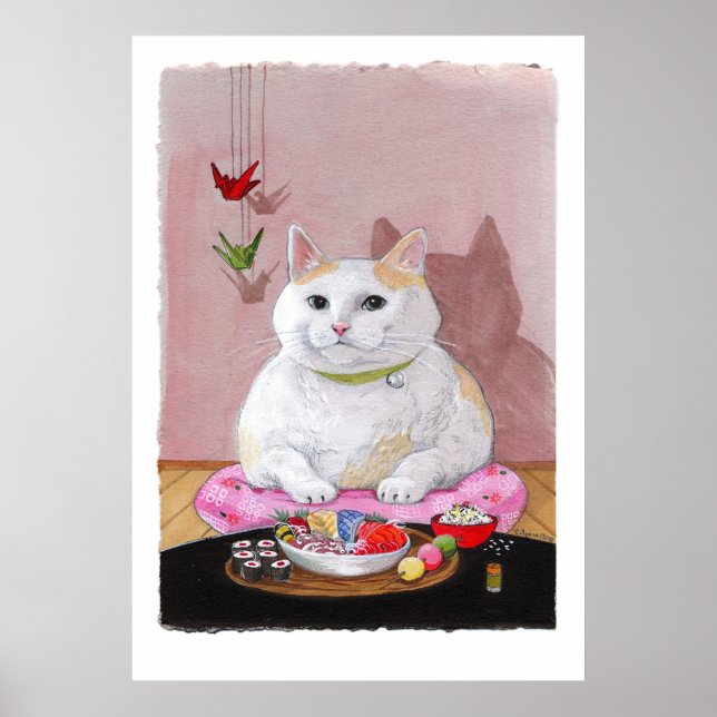 Sushi Cat Sashimi Sweetie Print (Front)