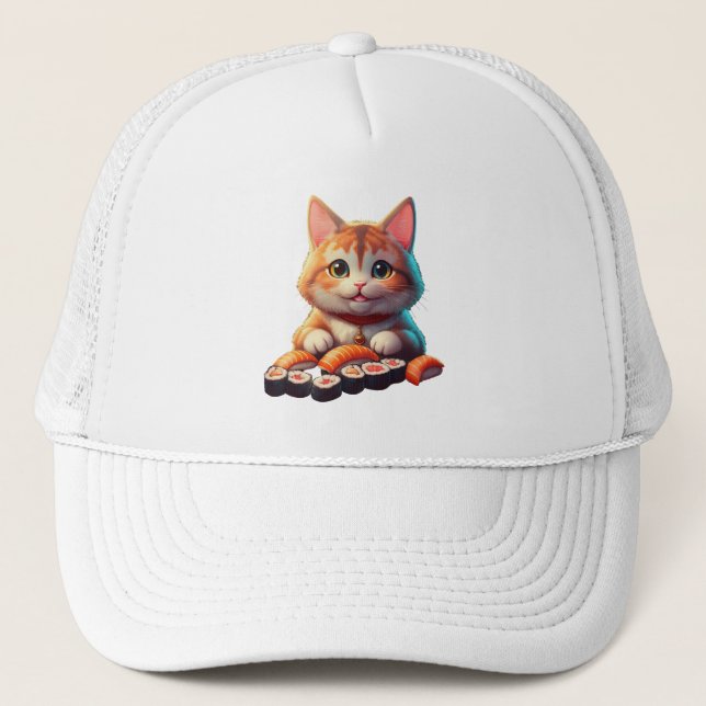 Sushi Cat Trucker Hat (Front)