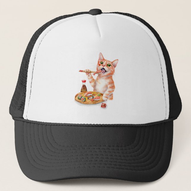 Sushi Cat Trucker Hat (Front)