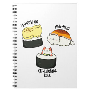 Sushi Cats Funny Sushi Pun Notebook
