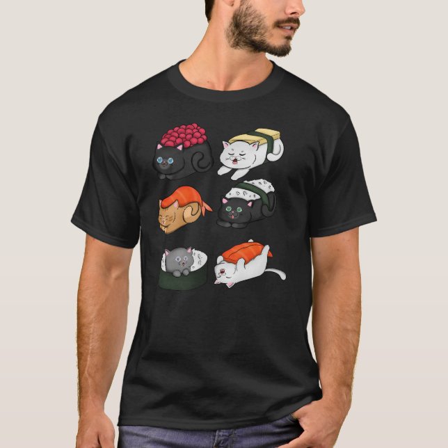sushi cats persian cat T-Shirt (Front)