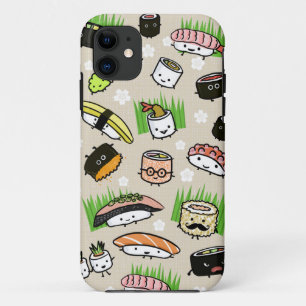 Sushi Characters Pattern iPhone 11 Case
