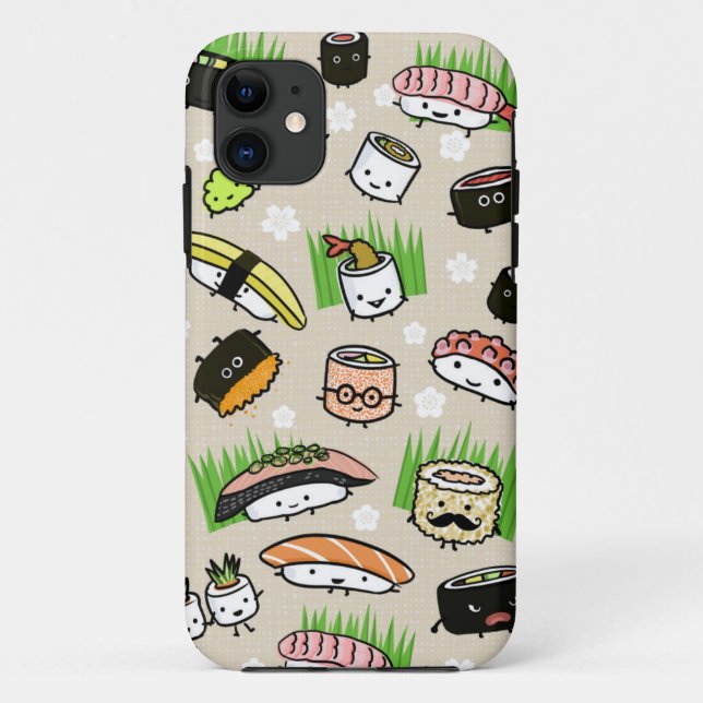 Sushi Characters Pattern Case-Mate iPhone Case (Back)