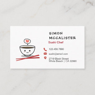 Sushi Chef Business Card
