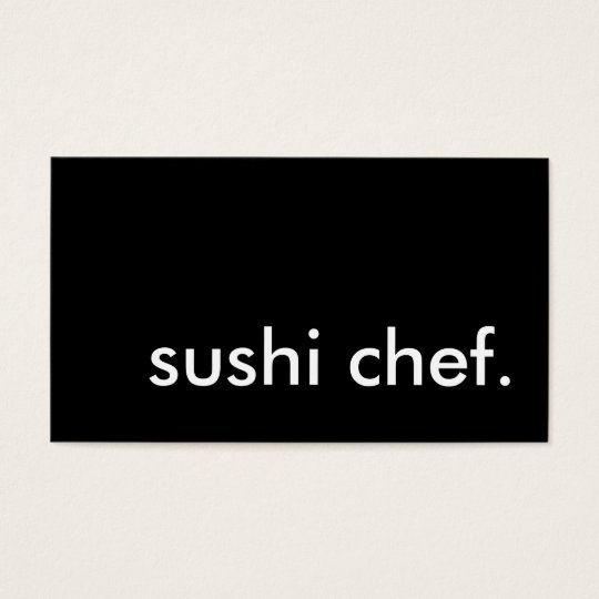 sushi chef. business card