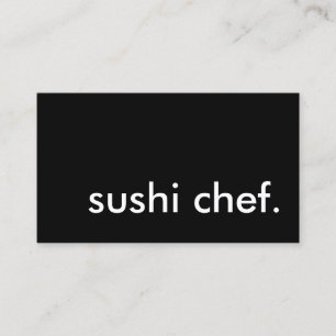 sushi chef. business card