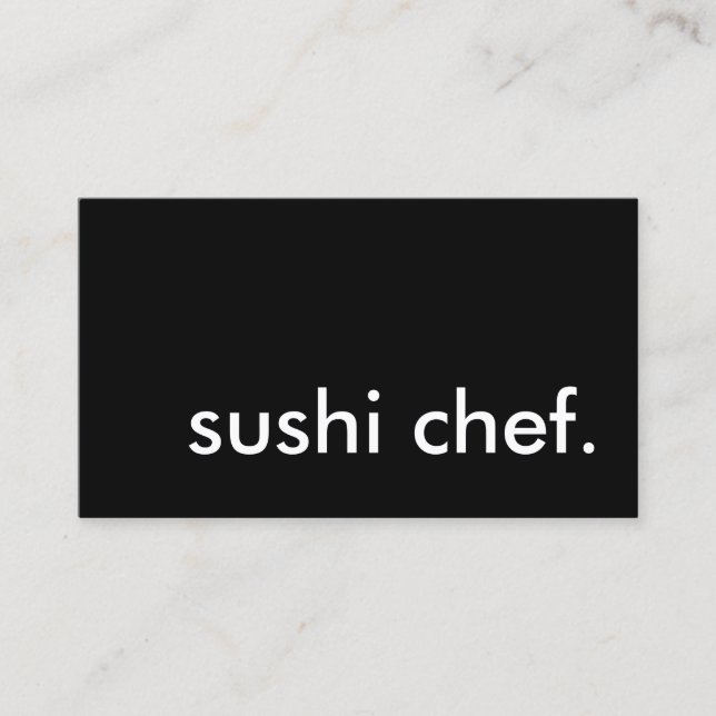 sushi chef. business card (Front)