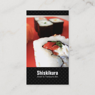 Sushi Chef Japanese Catering Business Cards