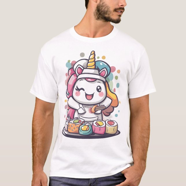 Sushi Chef Unicorn (1) T-Shirt (Front)