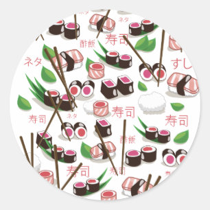 Sushi Classic Round Sticker