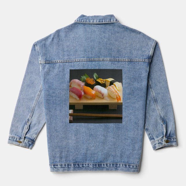 Sushi Classic – The Essence of Tradition in Denim Jacket (Back)