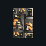 Sushi collection on black background canvas print<br><div class="desc">sushi collection on black background  © and ® Bigstock® - All Rights Reserved.</div>