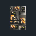 Sushi collection on black background canvas print<br><div class="desc">sushi collection on black background  © and ® Bigstock® - All Rights Reserved.</div>