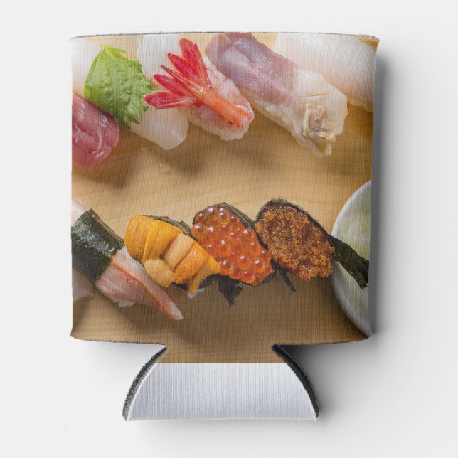 Sushi Curve Party – Chill with Style Can Cooler (Front)