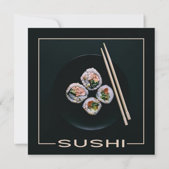 Sushi custom invitations (Front)