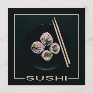 Sushi custom invitations
