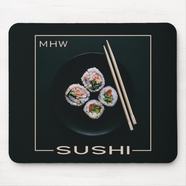 Sushi custom monogram mousepad (Front)