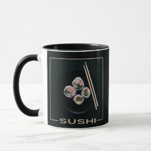Sushi custom monogram mugs
