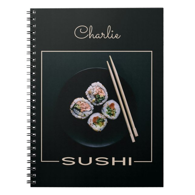 Sushi custom name notebook (Front)
